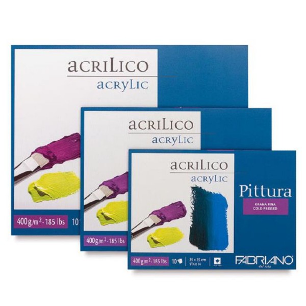 Pittura, paper ideal for acrylics, oil, and tempera